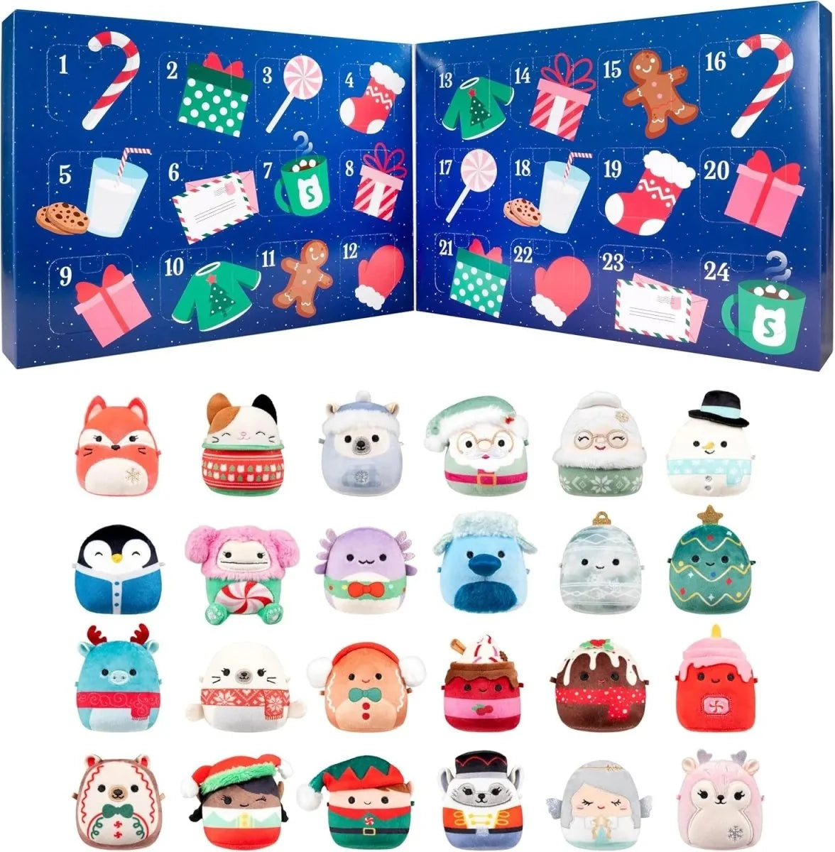 Advent Calendar 24 Festive Collectible Mini Figures PVC Figures