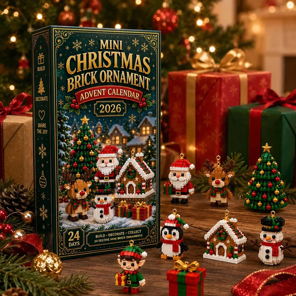 Advent Calendar 24 Mini Building Sets With Hanging Ornaments
