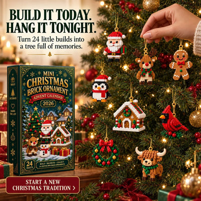 Advent Calendar 24 Mini Christmas Building Sets With Hanging Ornaments