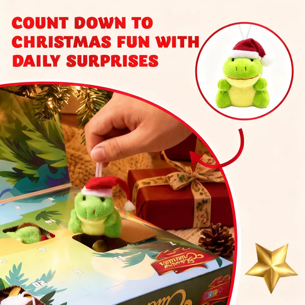 Advent Calendar 24 Mini Plush Reusable Numbered Box