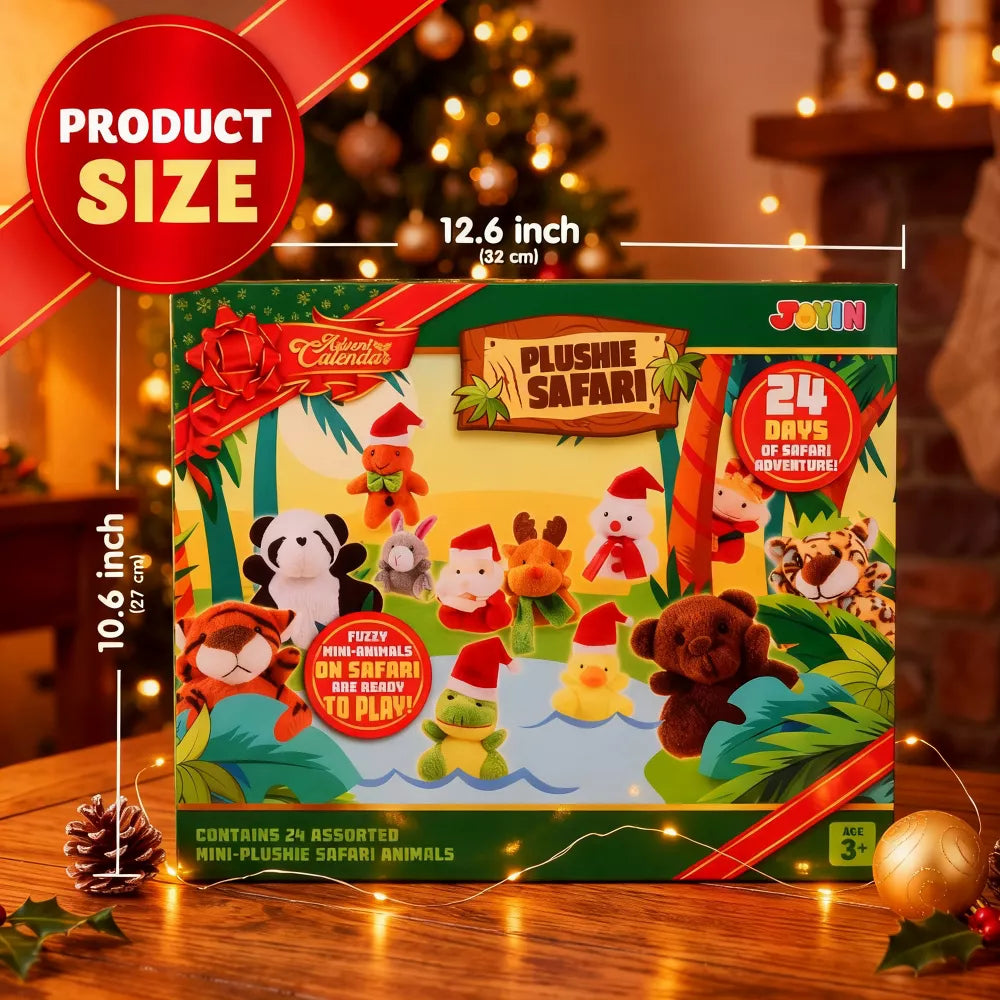 Advent Calendar 24 Mini Plush Reusable Numbered Box