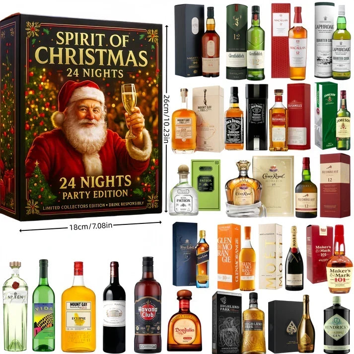 Advent Calendar 24-Piece Mini Bottle Display Set