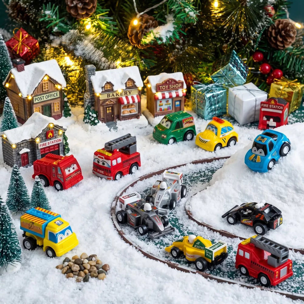 Advent Calendar 24 Pull-Back Cars Battery-Free