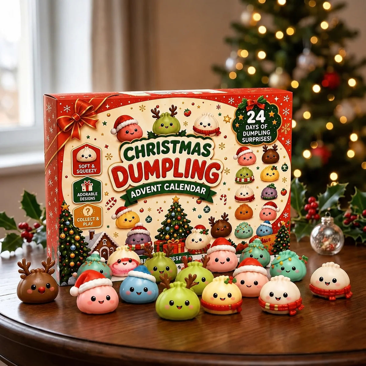 Advent Calendar 24 Squishy Toys Christmas Countdown
