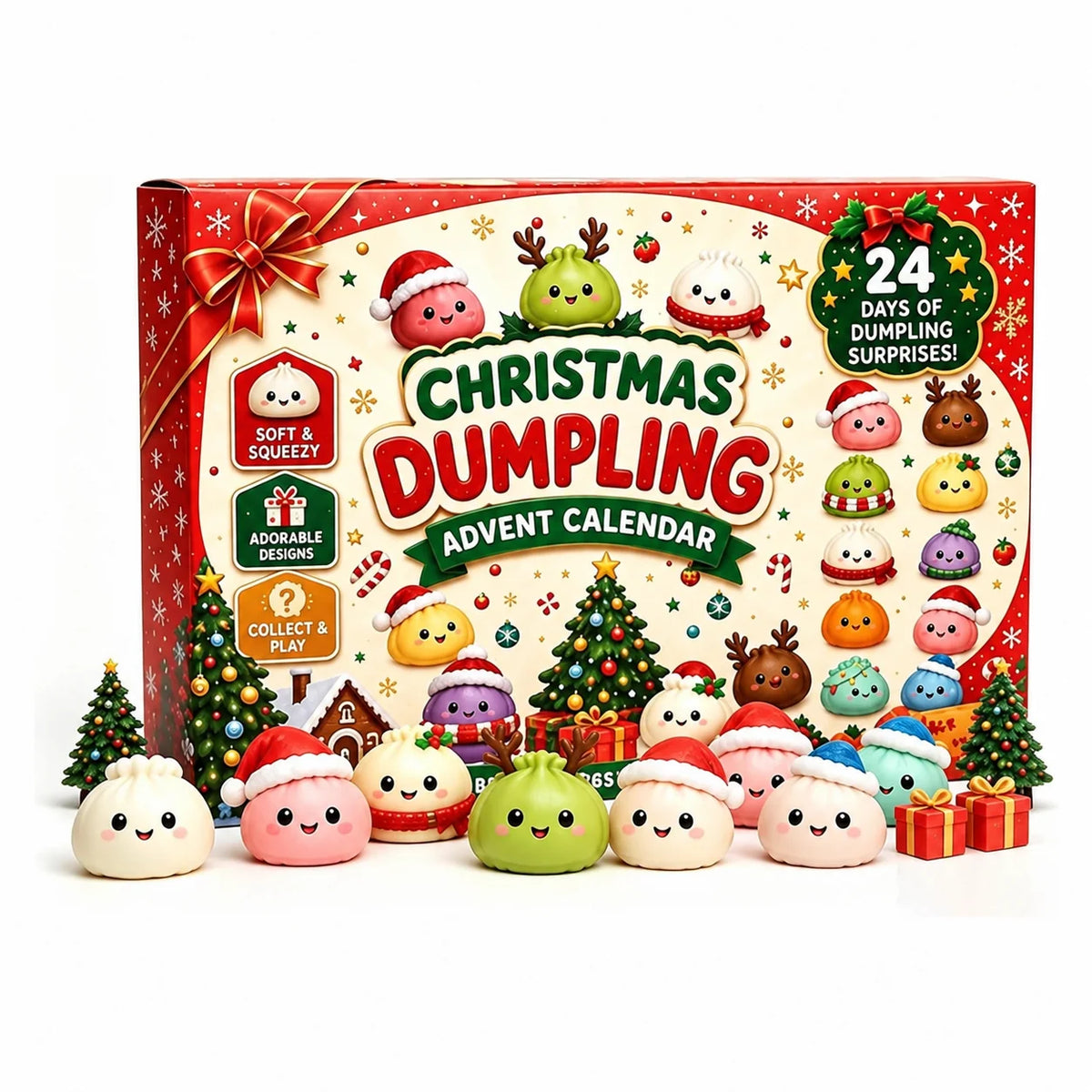 Advent Calendar 24 Squishy Toys Christmas Countdown