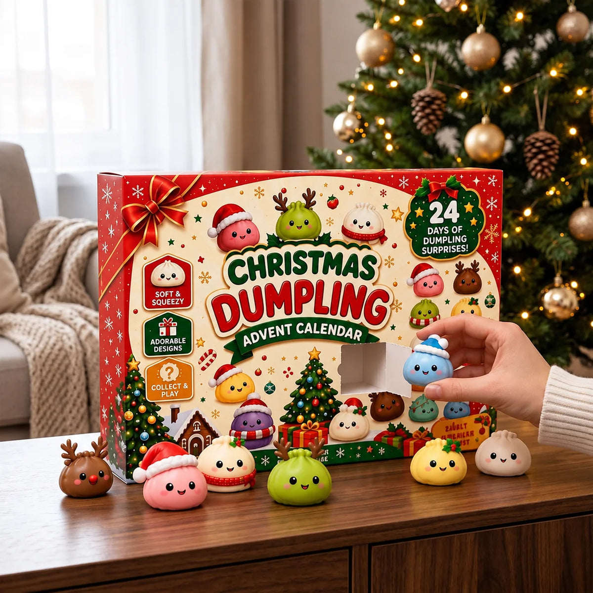Advent Calendar 24 Squishy Toys Christmas Countdown