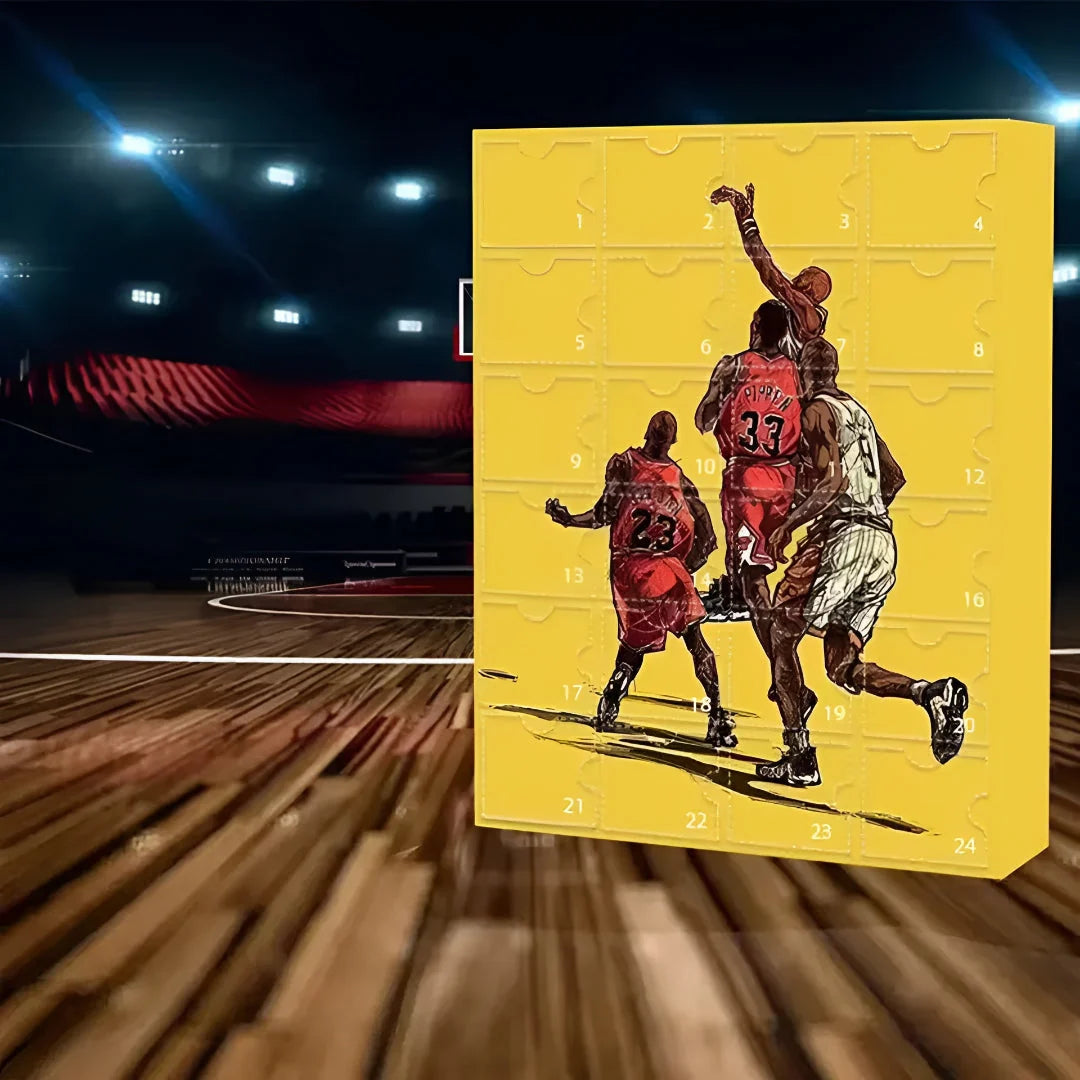 Advent Calendar Basketball Collectible Figures Stand-Up Display