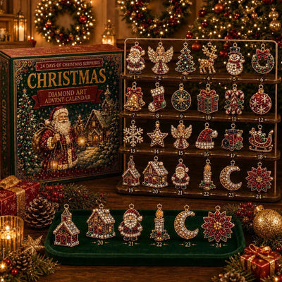 Advent Calendar Diamond Painting Ornament Craft Kit 24 Compartments