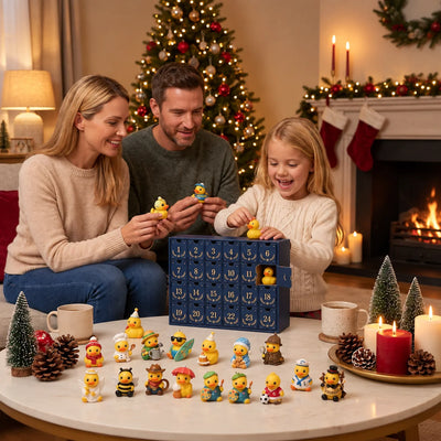 Advent Calendar Duck Figurines 24-Day Countdown