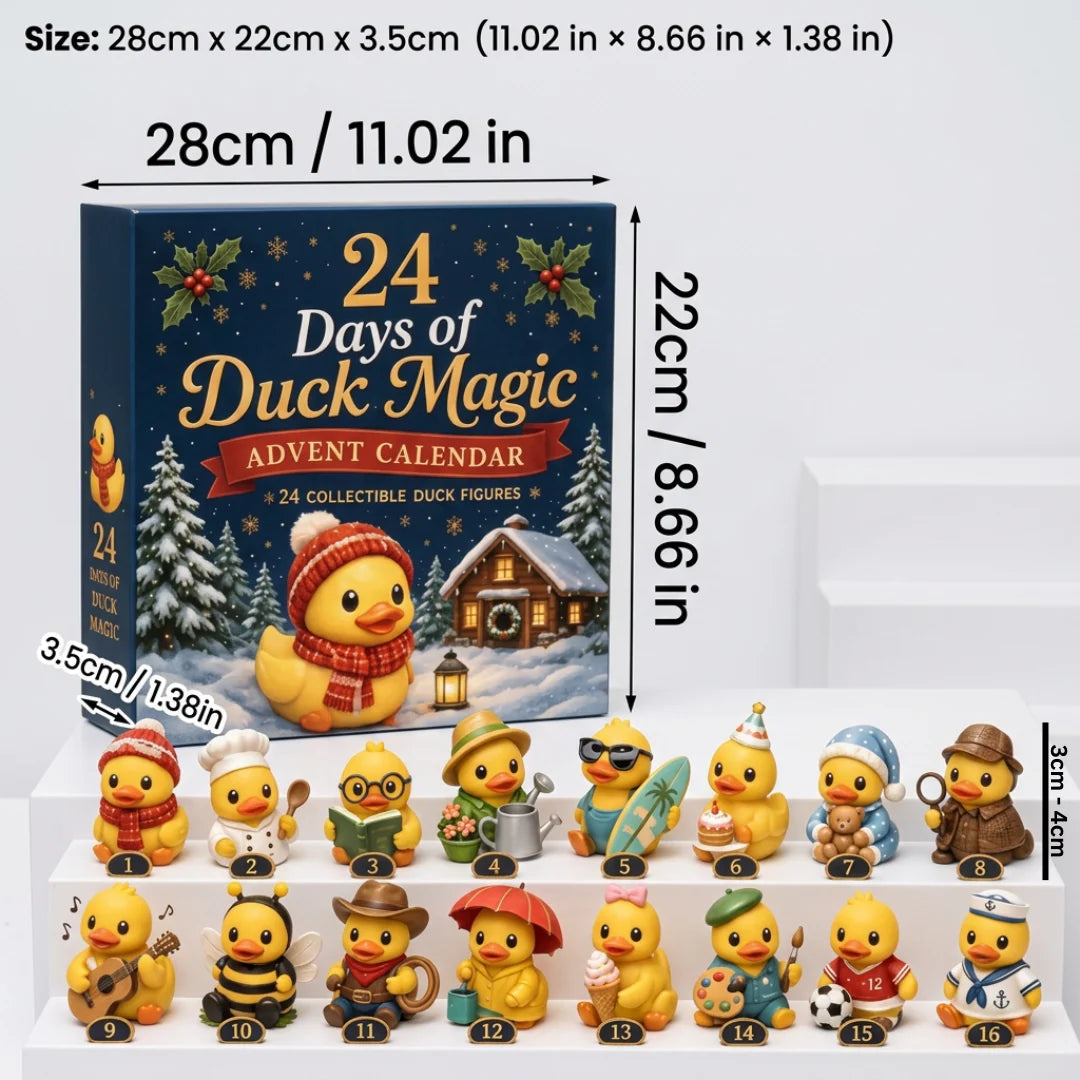 Advent Calendar Duck Figurines 24-Day Countdown