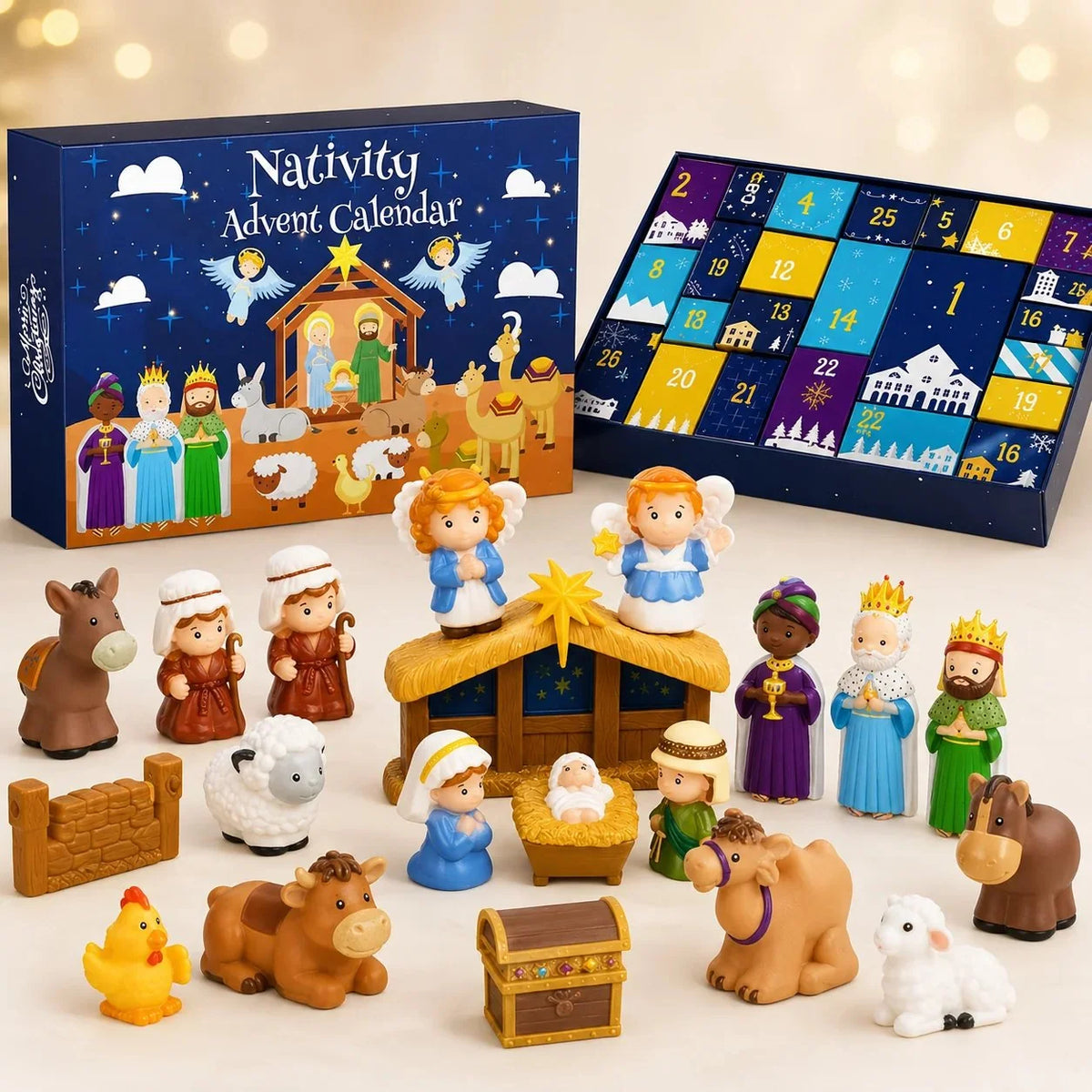Advent Calendar Nativity Scene 25-Piece Set