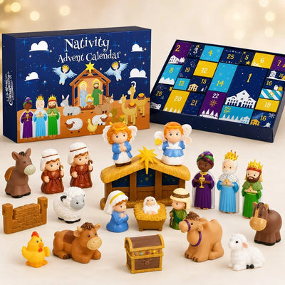 Advent Calendar Nativity Scene 25-Piece Set