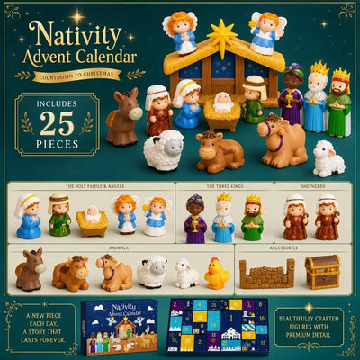 Advent Calendar Nativity Scene 25-Piece Set