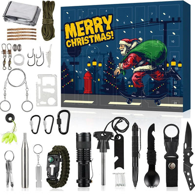 Advent Calendar Outdoor Survival Tools 24 Compartments