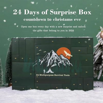 Advent Calendar Outdoor Survival Tools 24 Compartments
