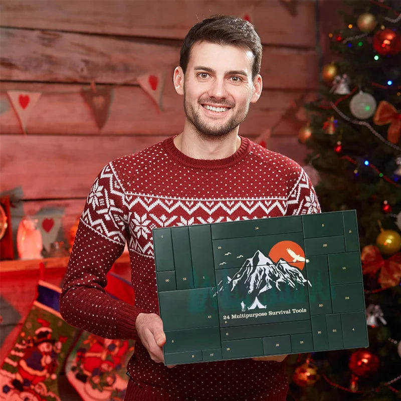 Advent Calendar Outdoor Survival Tools 24 Compartments