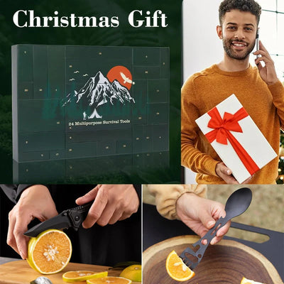 Advent Calendar Outdoor Survival Tools 24 Compartments