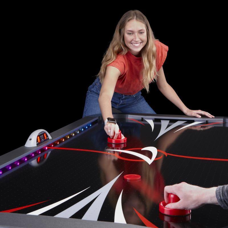 Air Hockey Table LED Light-Up Ultra-Fast Motorized