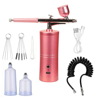 Airbrush Gun Cordless Rechargeable Precision Nozzle & Adjustable Pressure