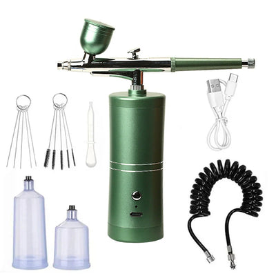 Airbrush Gun Cordless Rechargeable Precision Nozzle & Adjustable Pressure