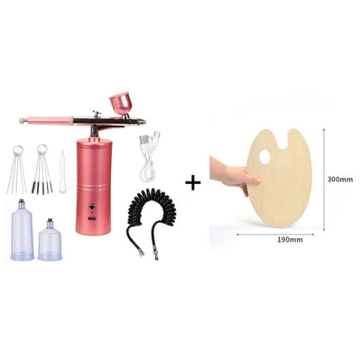 Airbrush Gun Cordless Rechargeable Precision Nozzle & Adjustable Pressure