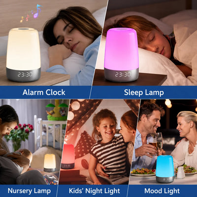 Alarm Clock Sunrise Simulation & Dimmable Night Light