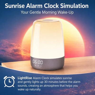 Alarm Clock Sunrise Simulation & Dimmable Night Light