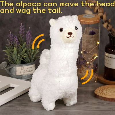 Alpaca Plush Toy Interactive Touch & Voice Sensors Rechargeable