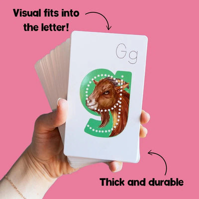Alphabet Cards Lowercase Picture Mnemonics Magnetic Box