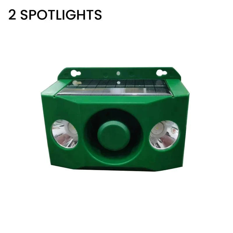 Animal Deterrent Solar Dual Flashing Lights & Alarm