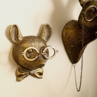 Animal Head Wall Decor Hand-Painted UV-Resistant Resin