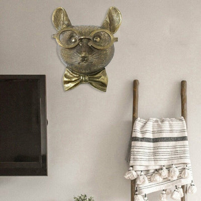 Animal Head Wall Decor Hand-Painted UV-Resistant Resin