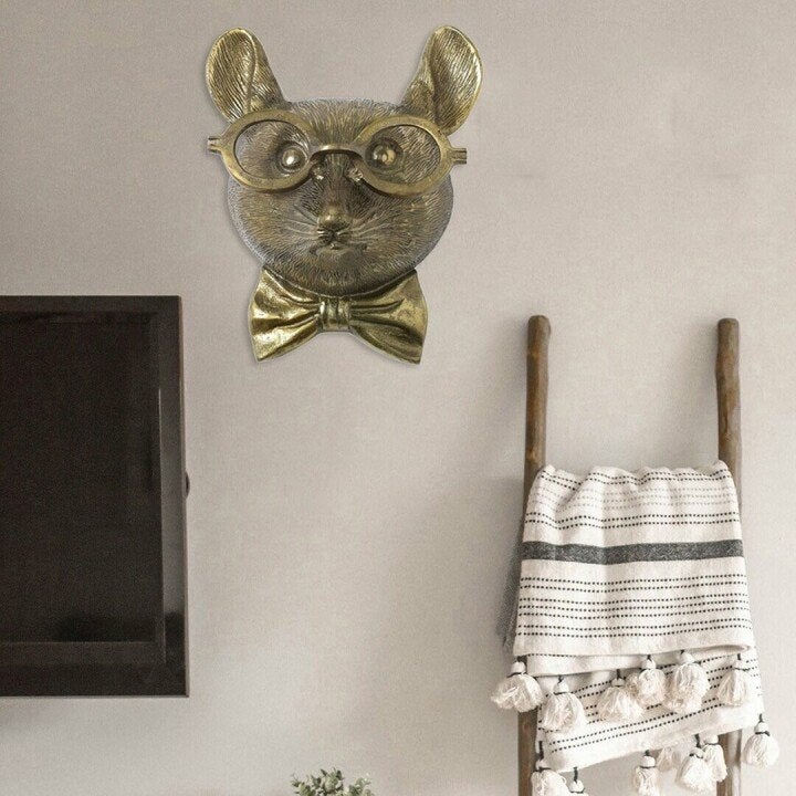 Animal Head Wall Decor Hand-Painted UV-Resistant Resin