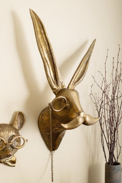 Animal Head Wall Decor Hand-Painted UV-Resistant Resin