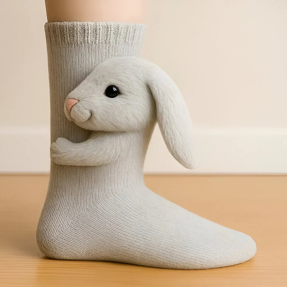 Animal Slipper Socks Soft Fleece Non-Slip Grip