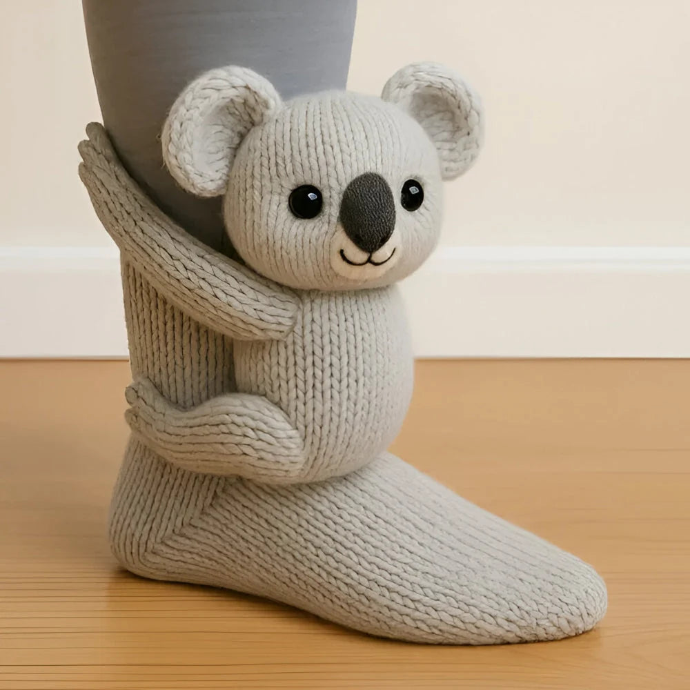 Animal Slipper Socks Soft Fleece Non-Slip Grip