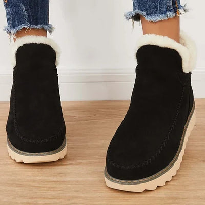 Ankle Boots Insulated Lining Elastic Lace Non-Slip Outsole