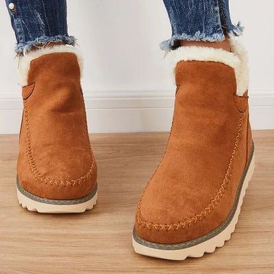Ankle Boots Insulated Lining Elastic Lace Non-Slip Outsole