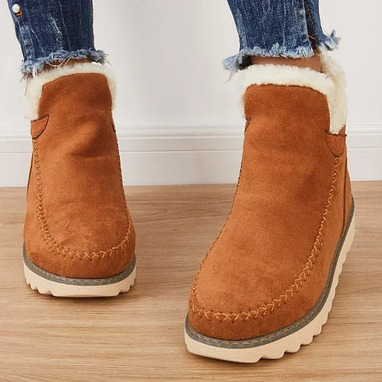 Ankle Boots Insulated Lining Elastic Lace Non-Slip Outsole