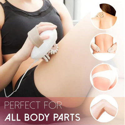 Anti-Cellulite Massager High-Frequency Vibration 3 Ergonomic Wheels Rechargeable