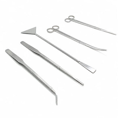 Aquarium Aquascaping Tool Set Stainless Steel Ridged Grip
