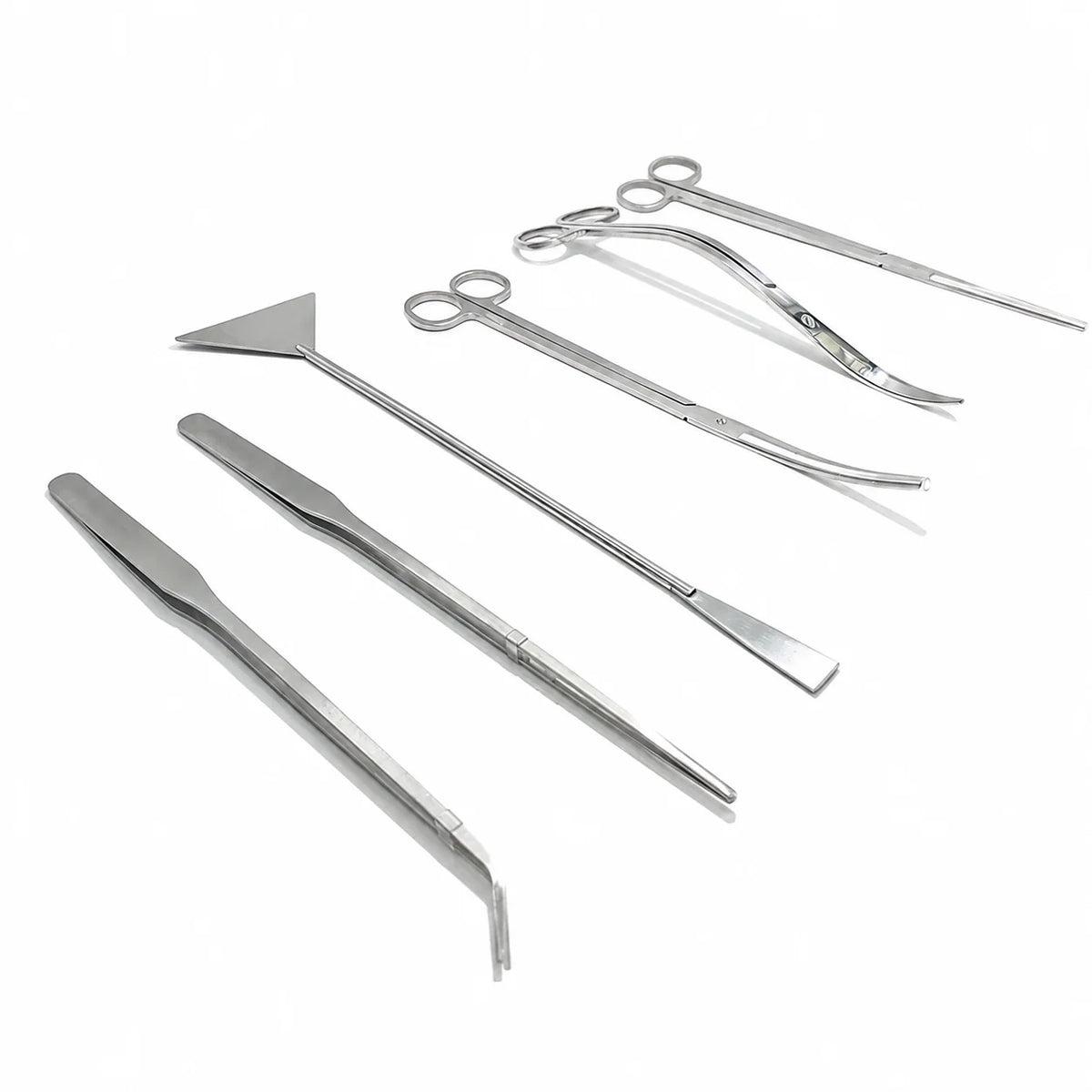 Aquarium Aquascaping Tool Set Stainless Steel Ridged Grip