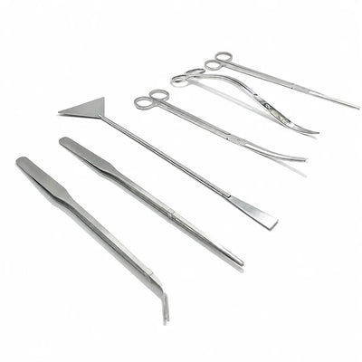 Aquarium Aquascaping Tool Set Stainless Steel Ridged Grip