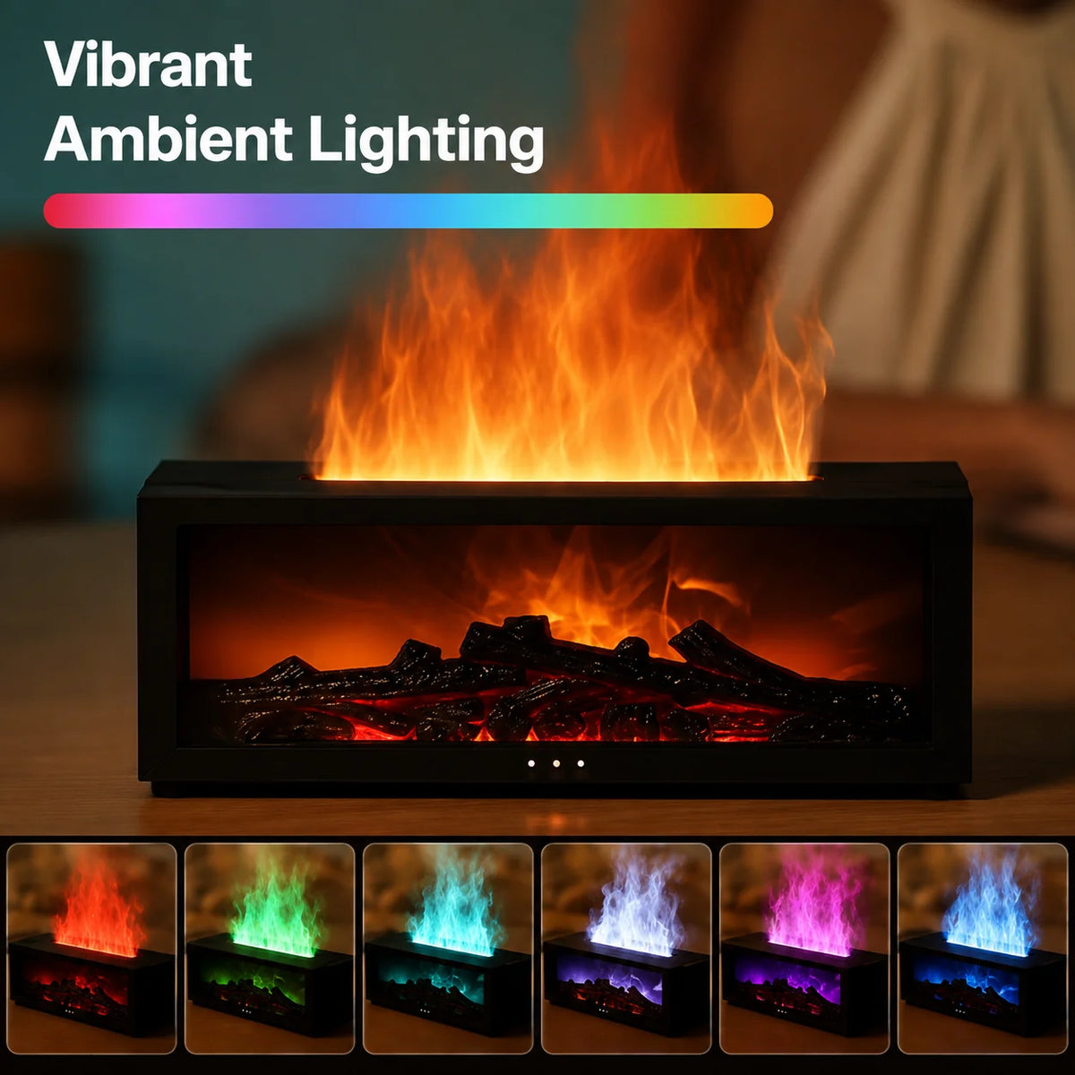 Aroma Diffuser Flameless 3D Flame & Mood Light