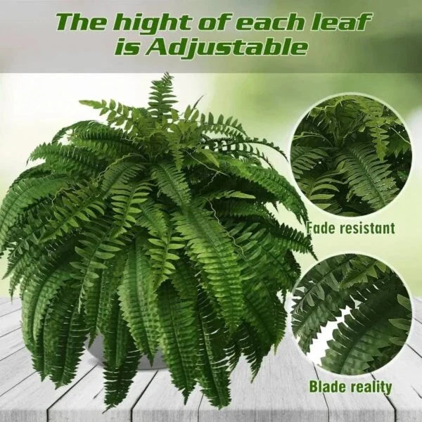 Artificial Boston Fern UV-Resistant Indoor & Outdoor 18-22 Inch