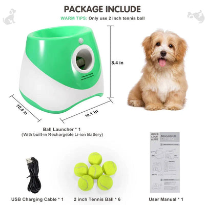 Automatic Dog Ball Launcher Rechargeable 3 Distances Motion Sensor