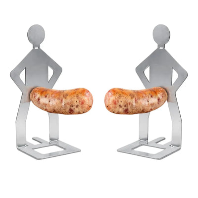 BBQ Sausage Holder Upright Stainless Steel Set of 2