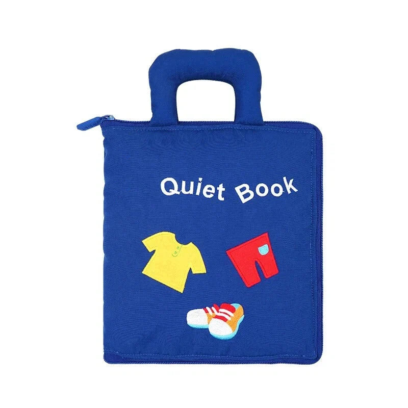 Baby Activity Book Cloth Crinkle Tabs & 3D Shapes