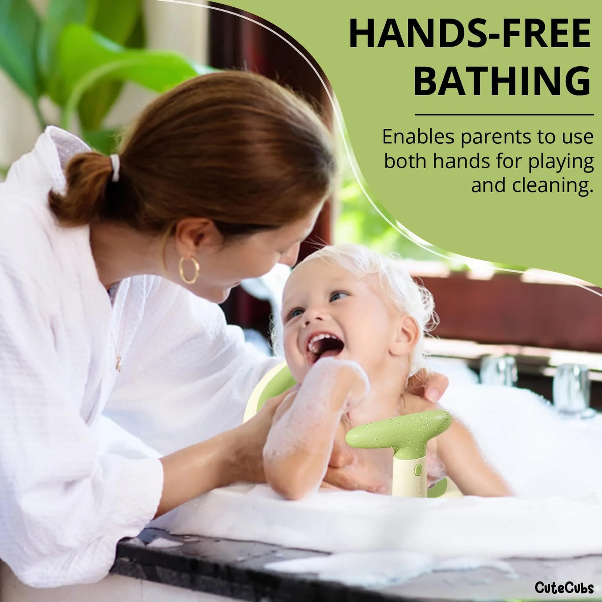 Baby Bath Seat Suction Cup Breathable Mesh & Thermometer
