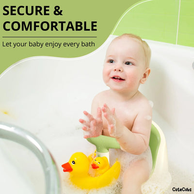 Baby Bath Seat Suction Cup Breathable Mesh & Thermometer